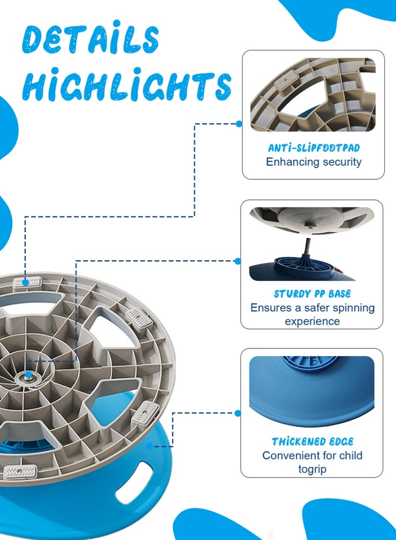 Kids Sensory Swivel Chair for Autistic Children - 360° Spinning Sensory Toy with Anti-Slip Design, Safe PP Material, and Versatile Play Positions for Training Body Coordination - Image 3